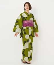 K2EGD53249 a.v.v(アー・ヴェ・ヴェ) 【WEB限定】「ラクゆかた」・あじさい　緑 グリーン
