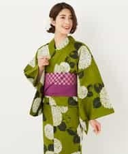 K2EGD53249 a.v.v(アー・ヴェ・ヴェ) 【WEB限定】「ラクゆかた」・あじさい　緑 グリーン