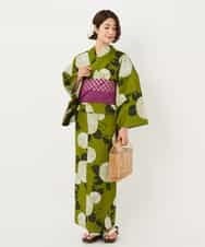 K2EGD53249 a.v.v(アー・ヴェ・ヴェ) 【WEB限定】「ラクゆかた」・あじさい　緑 グリーン