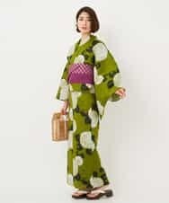 K2EGD53249 a.v.v(アー・ヴェ・ヴェ) 【WEB限定】「ラクゆかた」・あじさい　緑 グリーン