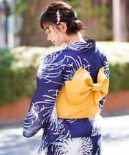 K2EGG92099 a.v.v(アー・ヴェ・ヴェ) 【簡単】ゆかた・帯2点セット 乱菊柄[WEB限定サイズ] 紺
