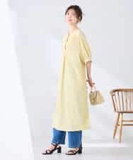 K2EHD16059 a.v.v(アー・ヴェ・ヴェ) カフタンワンピース ライトイエロー