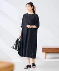 K2EHD16059 a.v.v(アー・ヴェ・ヴェ) カフタンワンピース ライトイエロー