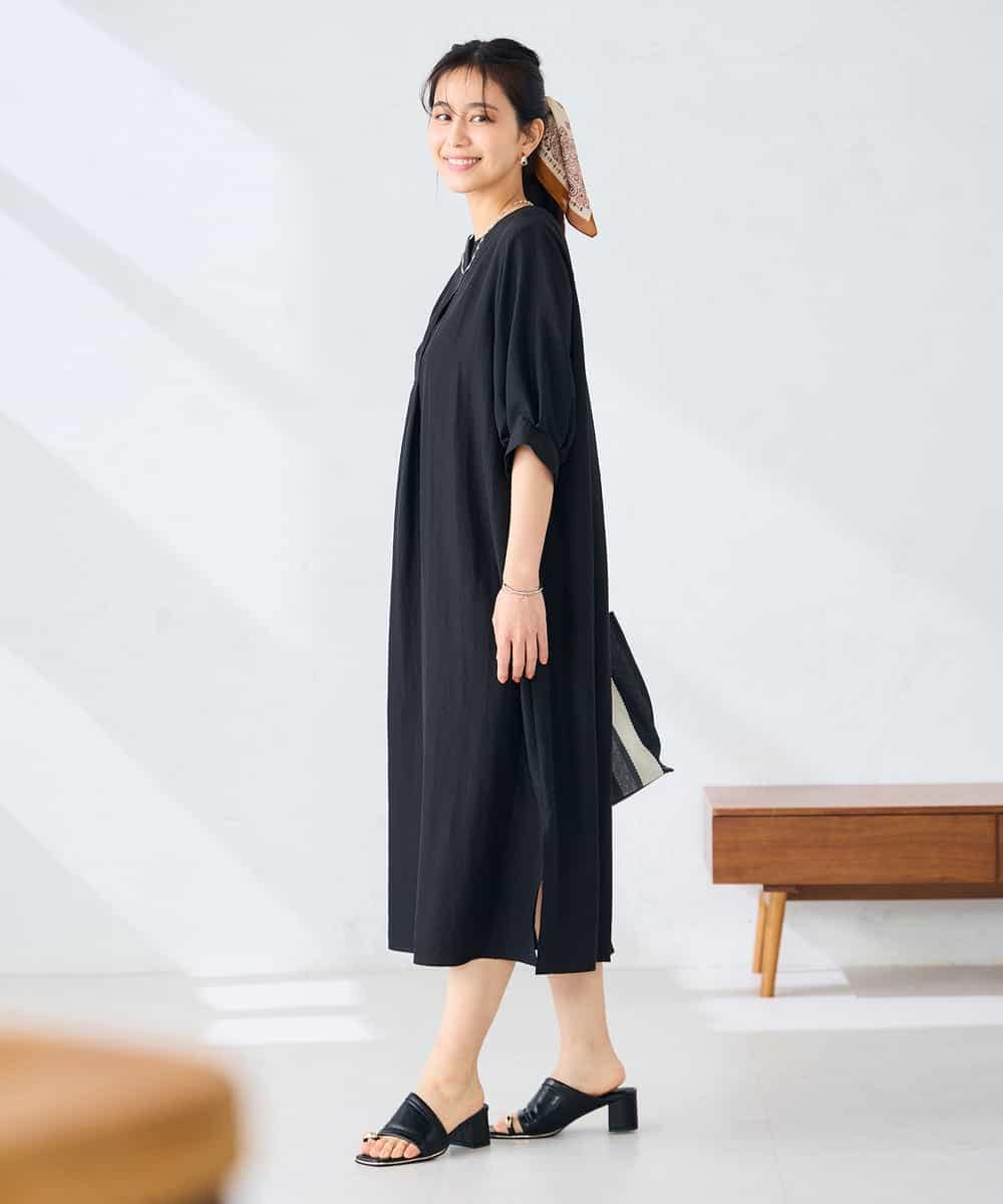 K2EHD16059 a.v.v(アー・ヴェ・ヴェ) カフタンワンピース ライトイエロー