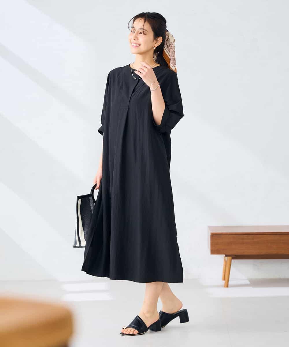 K2EHD16059 a.v.v(アー・ヴェ・ヴェ) カフタンワンピース ライトイエロー