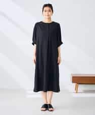 K2EHD16059 a.v.v(アー・ヴェ・ヴェ) カフタンワンピース ライトイエロー