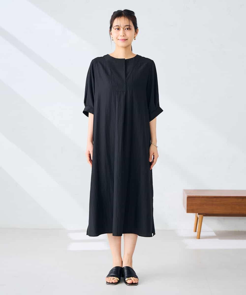 K2EHD16059 a.v.v(アー・ヴェ・ヴェ) カフタンワンピース ライトイエロー