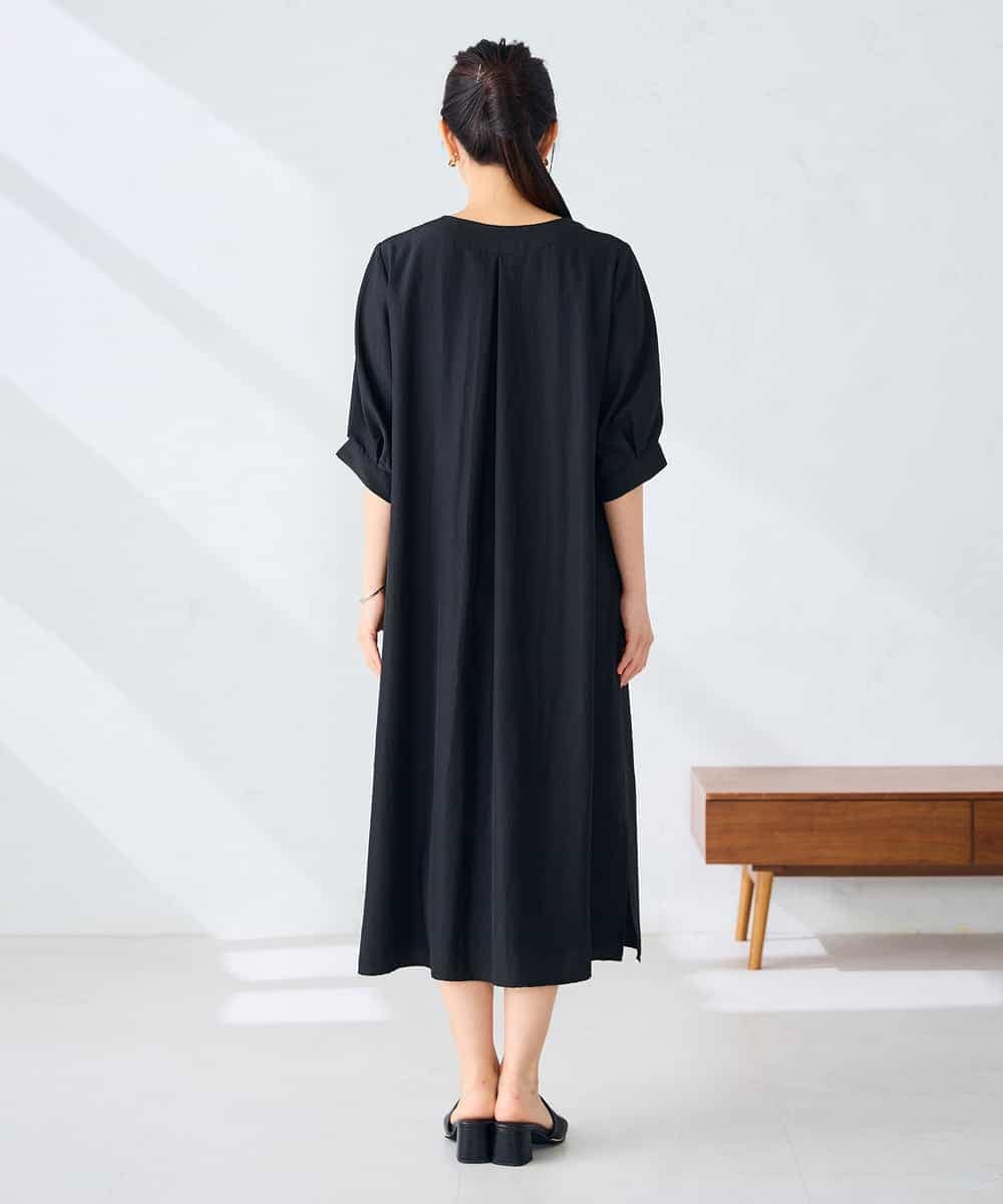 K2EHD16059 a.v.v(アー・ヴェ・ヴェ) カフタンワンピース ライトイエロー