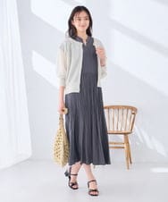 K2EHD19079 a.v.v(アー・ヴェ・ヴェ) ワッシャープリーツワンピース【洗える】 レッド