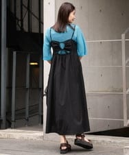 K2EHS24079 a.v.v(アー・ヴェ・ヴェ) 【洗える】バックオープンキャミワンピース ブラック