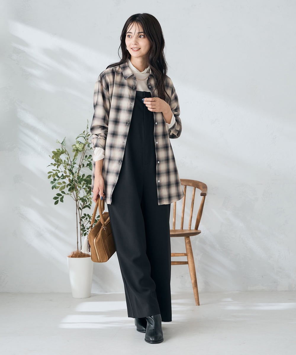 K2EJA04099 a.v.v(アー・ヴェ・ヴェ) 【洗える】2WAYコンビネゾン ブラック