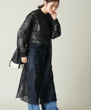 K2EJS04079 a.v.v(アー・ヴェ・ヴェ) レースシャツワンピース ブラック