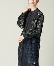K2EJS04079 a.v.v(アー・ヴェ・ヴェ) レースシャツワンピース ブラック