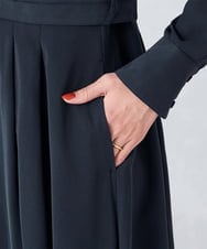 K2EKA06099 a.v.v(アー・ヴェ・ヴェ) 【洗える】ウエストタックワンピース ネイビー