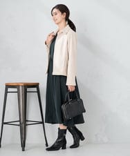 K2EKA06099 a.v.v(アー・ヴェ・ヴェ) 【洗える】ウエストタックワンピース ネイビー