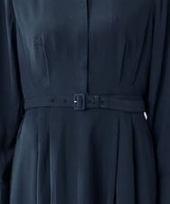 K2EKA06099 a.v.v(アー・ヴェ・ヴェ) 【洗える】ウエストタックワンピース ネイビー