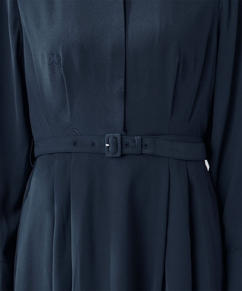 K2EKA06099 a.v.v(アー・ヴェ・ヴェ) 【洗える】ウエストタックワンピース ネイビー