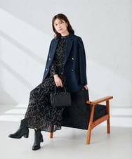 K2EKA09099 a.v.v(アー・ヴェ・ヴェ) ランダムプリーツワンピース ブラック