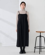 K2EKA10089 a.v.v(アー・ヴェ・ヴェ) 【洗える】バックオープンキャミワンピース グレー