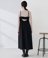 K2EKA10089 a.v.v(アー・ヴェ・ヴェ) 【洗える】バックオープンキャミワンピース グレー