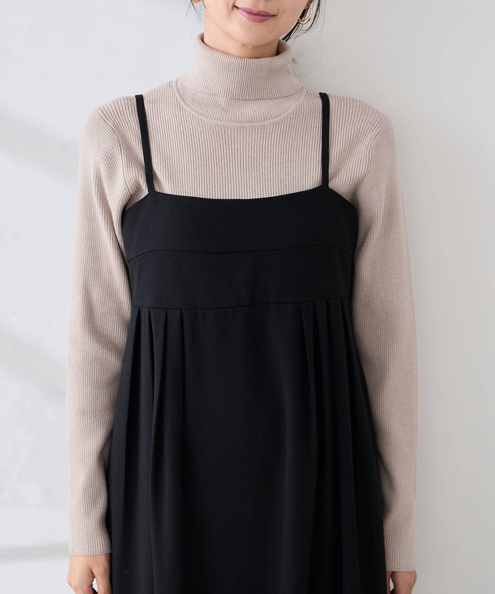 K2EKA10089 a.v.v(アー・ヴェ・ヴェ) 【洗える】バックオープンキャミワンピース グレー