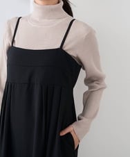 K2EKA10089 a.v.v(アー・ヴェ・ヴェ) 【洗える】バックオープンキャミワンピース グレー