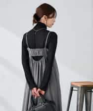 K2EKA10089 a.v.v(アー・ヴェ・ヴェ) 【洗える】バックオープンキャミワンピース グレー