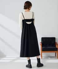 K2EKA10089 a.v.v(アー・ヴェ・ヴェ) 【洗える】バックオープンキャミワンピース グレー