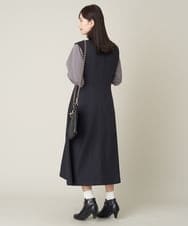 K2EKS13089 a.v.v(アー・ヴェ・ヴェ) スリットネックジャンスカ ブラック