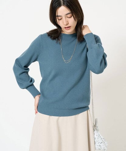 K2FAA69034 a.v.v 【洗える】ボートネックパフスリーブニット【アンサンブル対応】