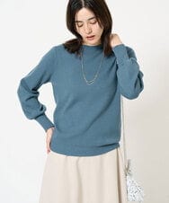 K2FAA69034 a.v.v(アー・ヴェ・ヴェ) 【洗える】ボートネックパフスリーブニット【アンサンブル対応】 ブルー