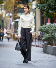 K2FAD01029 a.v.v(アー・ヴェ・ヴェ) リブタートルネックニットプルオーバー レッド