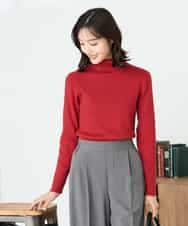 K2FAD01029 a.v.v(アー・ヴェ・ヴェ) リブタートルニット レッド