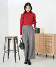 K2FAD01029 a.v.v(アー・ヴェ・ヴェ) リブタートルニット レッド