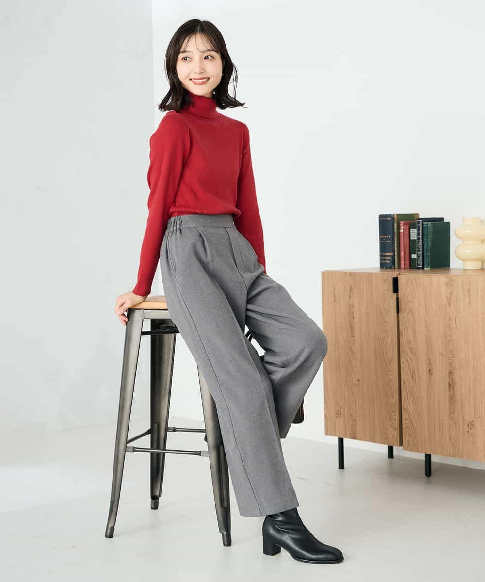 K2FAD01029 a.v.v(アー・ヴェ・ヴェ) リブタートルニット レッド