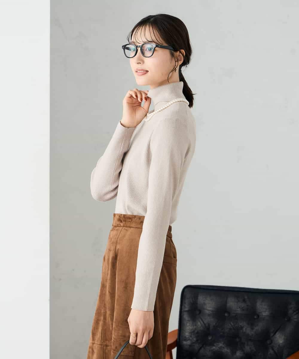 K2FAD01029 a.v.v(アー・ヴェ・ヴェ) リブタートルニット レッド