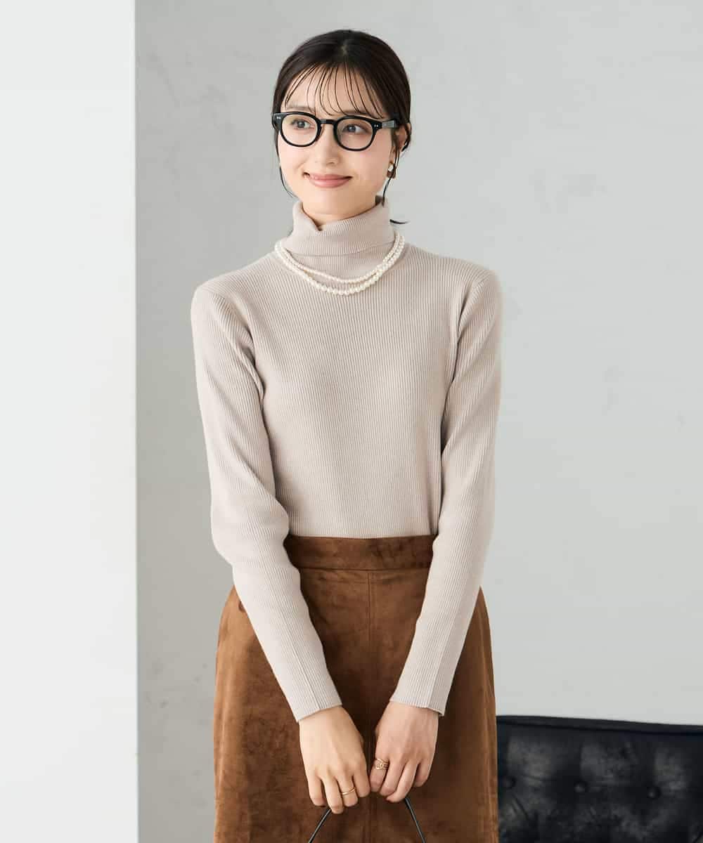 K2FAD01029 a.v.v(アー・ヴェ・ヴェ) リブタートルニット レッド