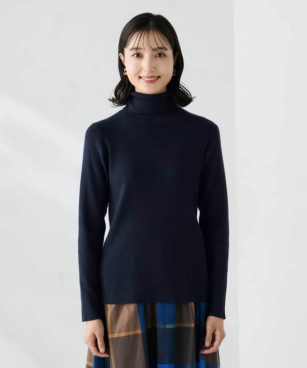 K2FAD01029 a.v.v(アー・ヴェ・ヴェ) リブタートルニット レッド