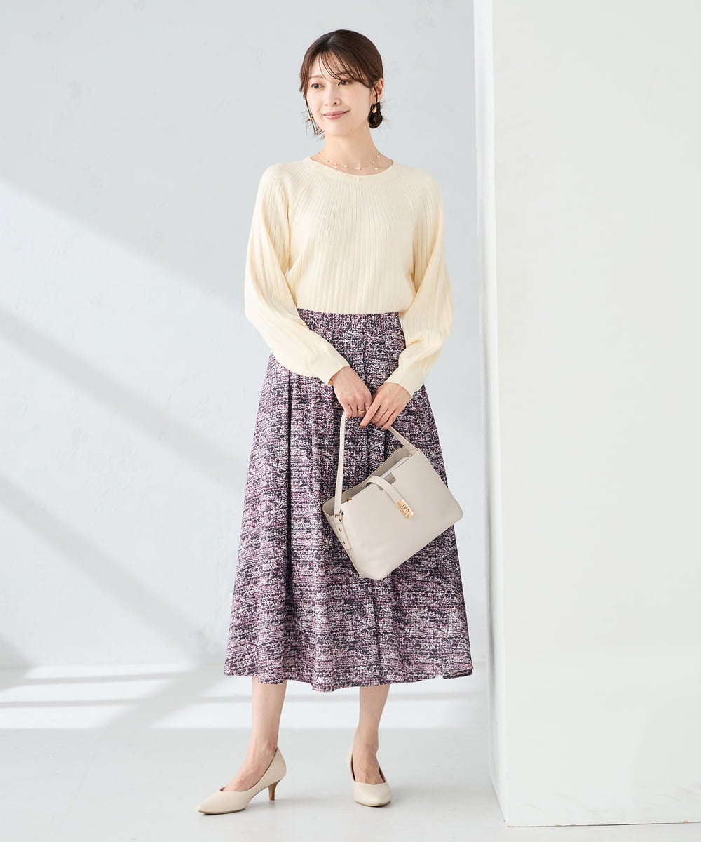 K2FAD10044 a.v.v(アー・ヴェ・ヴェ) 【洗える/雑誌InRed(宝島社)11月号掲載】求心風モックネックニット レッド