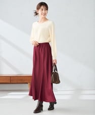 K2FAD10044 a.v.v(アー・ヴェ・ヴェ) 【洗える/雑誌InRed(宝島社)11月号掲載】求心風モックネックニット レッド