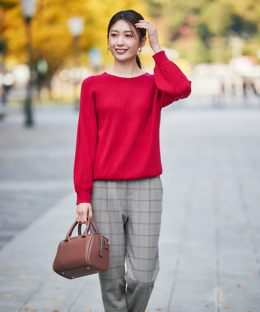 洗える】求心風モックネックニット(ニット・セーター) | a.v.v(アー