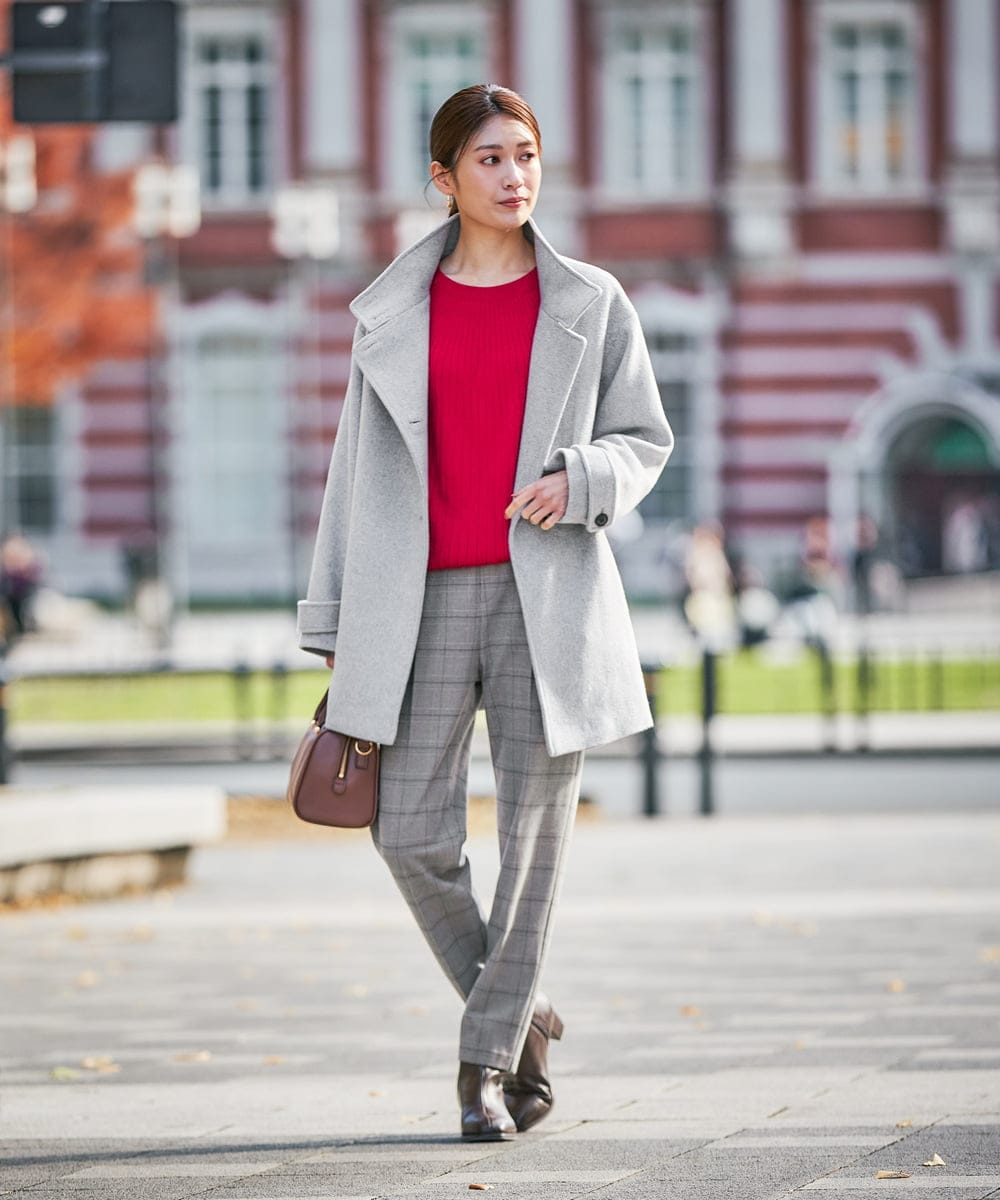 洗える】求心風モックネックニット(ニット・セーター) | a.v.v(アー