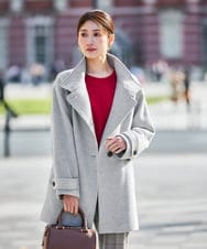 K2FAD10044 a.v.v(アー・ヴェ・ヴェ) 【洗える】求心風クルーネックニット【新色追加】 レッド