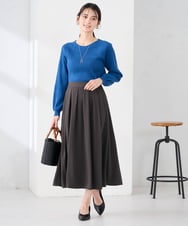 K2FAD10044 a.v.v(アー・ヴェ・ヴェ) 【洗える】求心風クルーネックニット【新色追加】 レッド