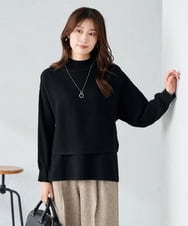 K2FAD30069 a.v.v(アー・ヴェ・ヴェ) 【2SET】クロップドニット＆ニットベスト ブルー