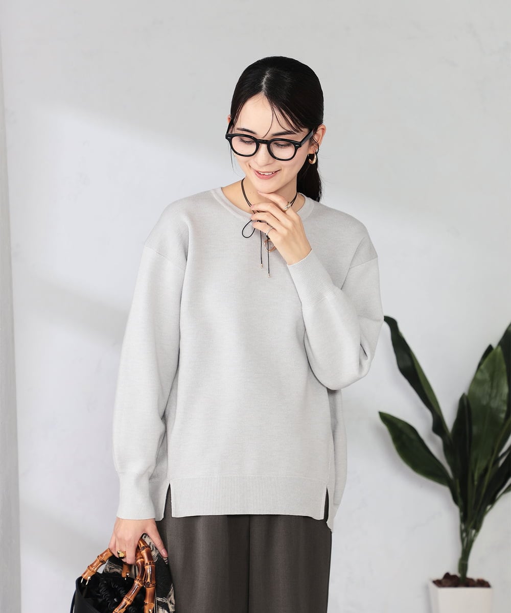 K2FAD38044 a.v.v(アー・ヴェ・ヴェ) スウェットライクニット ピンク