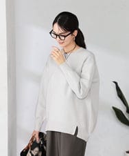 K2FAD38044 a.v.v(アー・ヴェ・ヴェ) スウェットライクニット ライトグレー