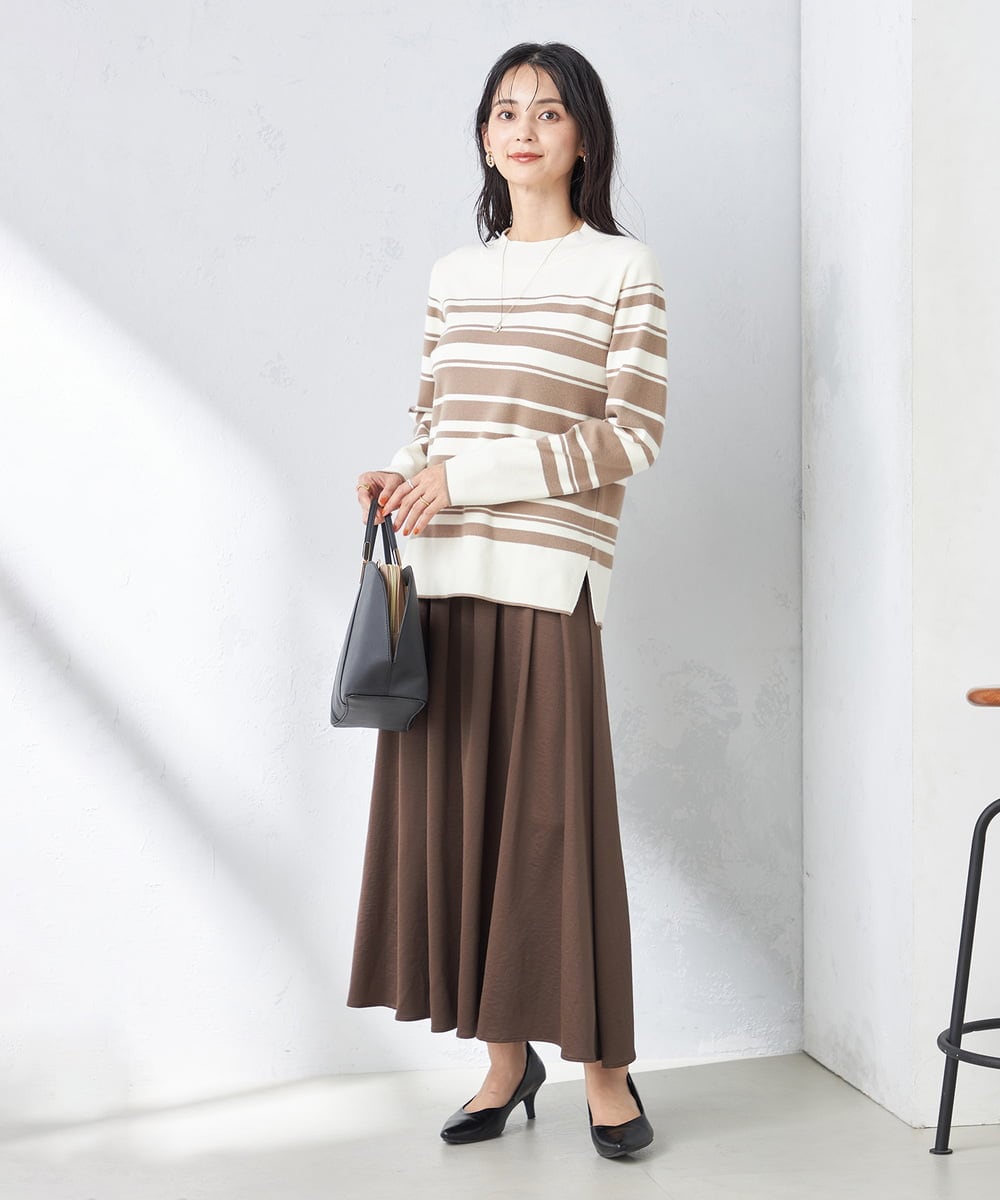 K2FAD40039 a.v.v(アー・ヴェ・ヴェ) 【洗える】プチハイネックニット グレー