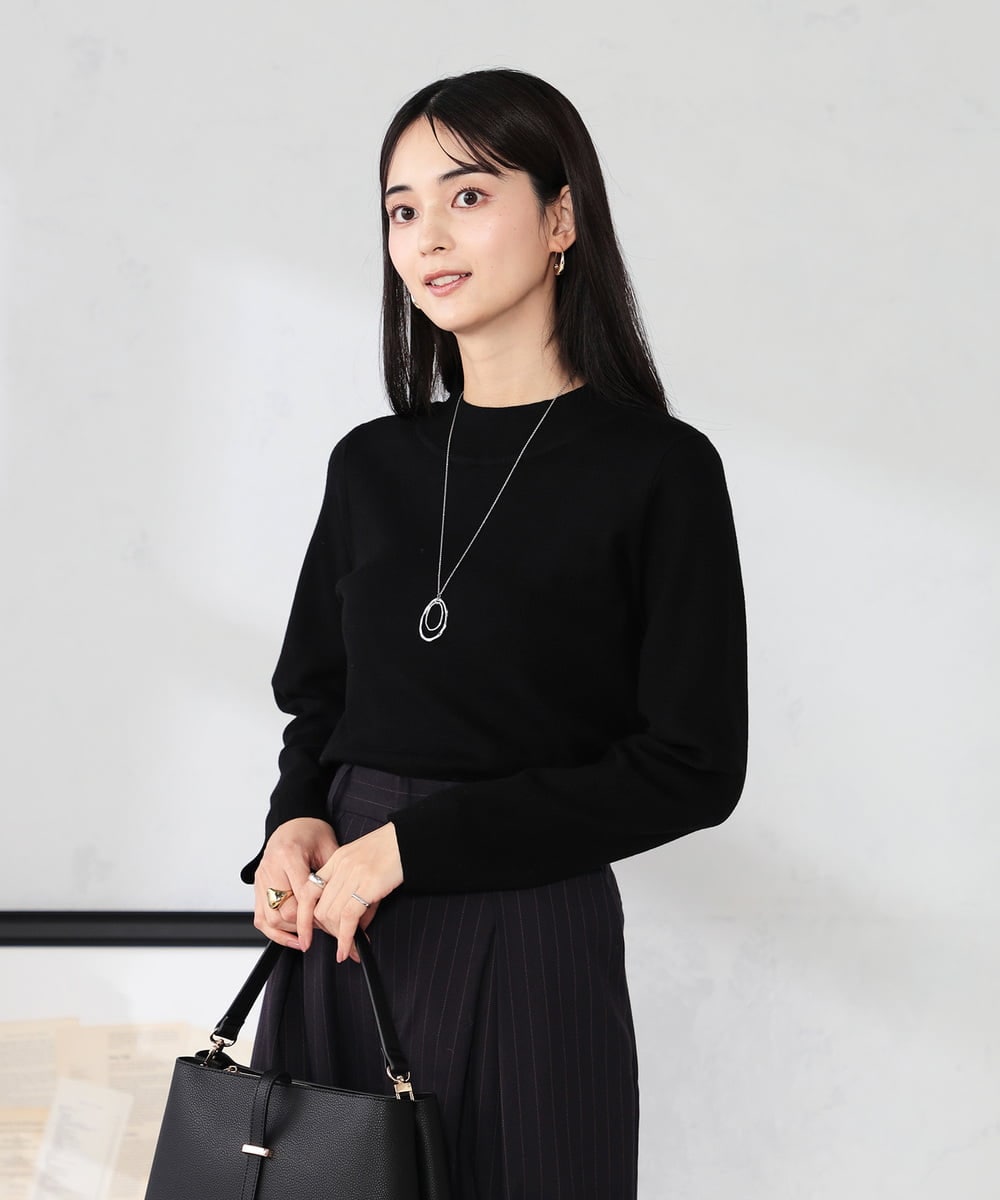 K2FAD40039 a.v.v(アー・ヴェ・ヴェ) 【洗える】プチハイネックニット グレー