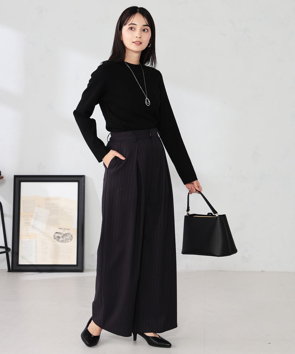 K2FAD40039 a.v.v(アー・ヴェ・ヴェ) 【洗える】プチハイネックニット グレー